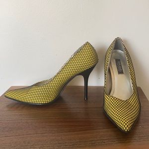 SOLD Yellow and Black Pumps